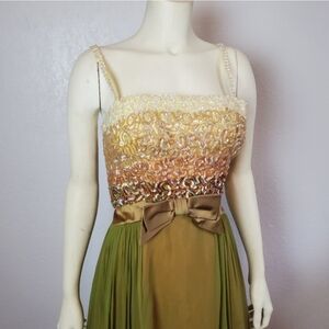 Vintage 60s Emma Domb Ombre Sequins Gown
